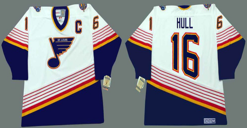 2019 Men St.Louis Blues 16 Hull white CCM NHL jerseys
